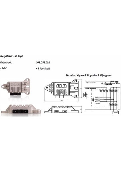 24V Y.m. Elektronik Konjektör B Tipi Elo 202052002