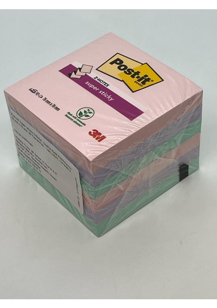 Post-It® Super Sticky Z-Not 76 mm x 76 Mm, 90 Yaprak/pad, 6 Pads/pack