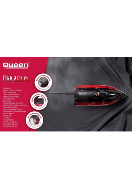 Brighton QUB-400 Buharlı Elektronik Ütü Kırmızı fırsatları