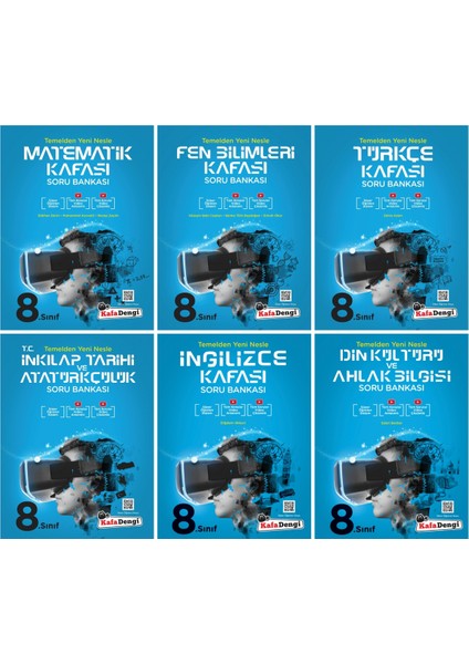 LGS 8.Sınıf Soru Bankası Tüm Dersler 6'lı Set