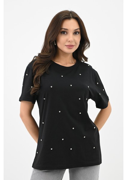 Kadın Taş Işleme Detaylı T-Shirt 1750-24 fiyatları