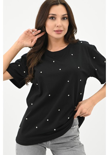 Kadın Taş Işleme Detaylı T-Shirt 1750-24 modelleri