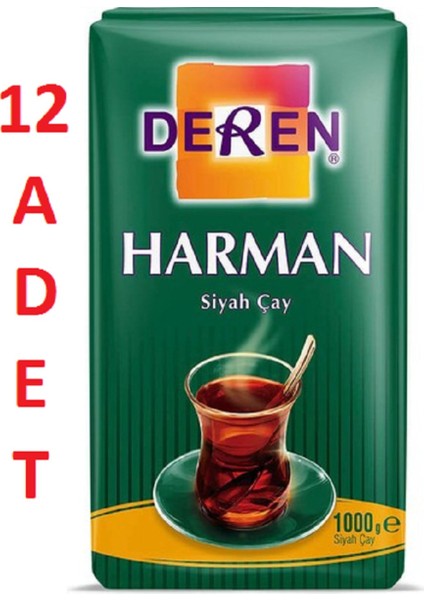 Harman 1 kg Siyah Çay 12'li Paket