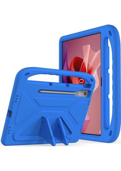 Lenovo Tab P12 Eva Kılıf Saplı Darbeye Dayanıklı Çocuk Dostu Tablet Kılıfı-Mavi (Yurt Dışından)