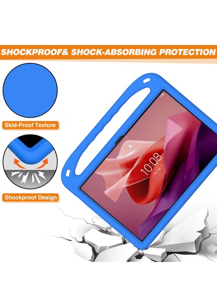 Lenovo Tab P12 Eva Kılıf Saplı Darbeye Dayanıklı Çocuk Dostu Tablet Kılıfı-Mavi (Yurt Dışından)