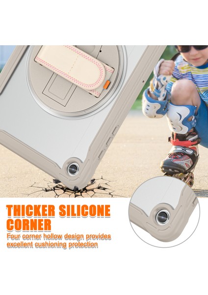 Samsung Galaxy Tab A9 + Tablet Kılıfı Pc + Tpu Kapak Döner Kickstand El Kayışı (Yurt Dışından) fiyatları