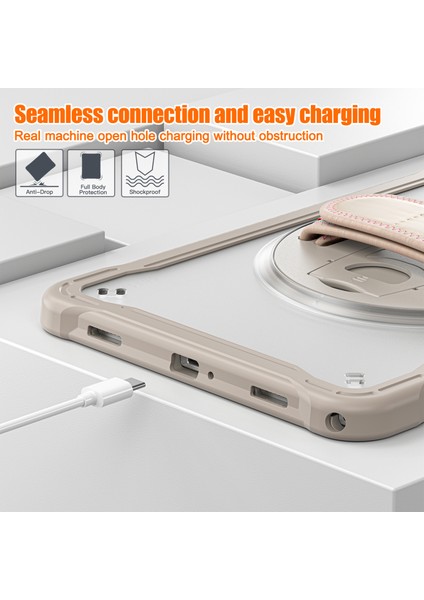 Samsung Galaxy Tab A9 + Tablet Kılıfı Pc + Tpu Kapak Döner Kickstand El Kayışı (Yurt Dışından) fırsatları