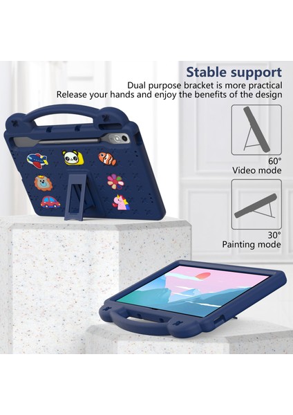 Lenovo Tab P12 Eva Kılıf Kickstand Drop Koruyucu Sağlam Tablet Kapaklı (Yurt Dışından) modelleri