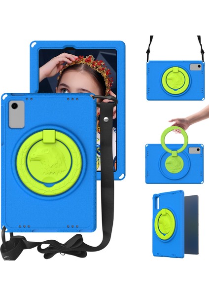 Samsung Galaxy Tab A9+ Döner Tutma Kolu Askılı Kickstand Kapağı (Yurt Dışından)