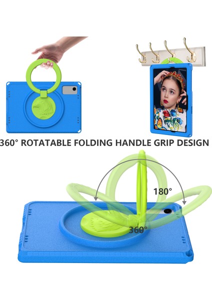 Samsung Galaxy Tab A9+ Döner Tutma Kolu Askılı Kickstand Kapağı (Yurt Dışından)