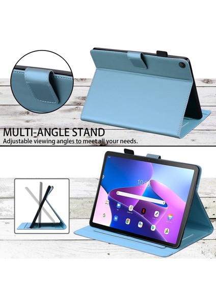 Lenovo Tab M10 Plus (3. Nesil) Tablet Standı Kapağı Kart Yuvaları Deri Kılıf (Yurt Dışından)