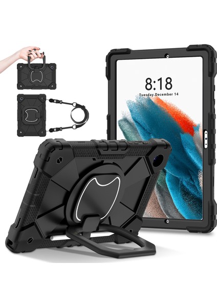 Samsung Galaxy Tab A8 10.5 (2021) / (2022) Tablet Kılıfı Silikon + Askılı Pc Kapağı (Yurt Dışından)