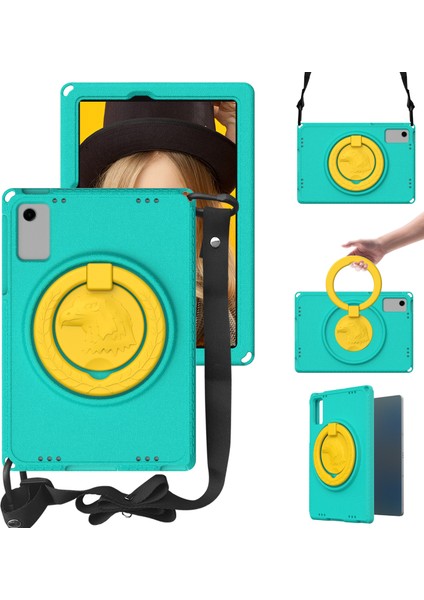 Samsung Galaxy Tab A9+ Döner Tutma Kolu Askılı Kickstand Kapağı (Yurt Dışından)