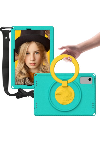 Samsung Galaxy Tab A9+ Döner Tutma Kolu Askılı Kickstand Kapağı (Yurt Dışından)