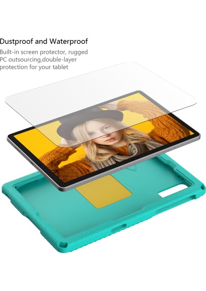 Samsung Galaxy Tab A9+ Döner Tutma Kolu Askılı Kickstand Kapağı (Yurt Dışından)