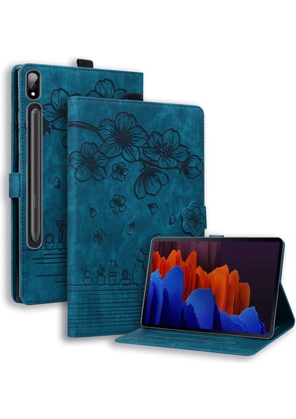 Samsung Galaxy Tab S9 Fe Plus Deri Tablet Kılıfı Kart Yuvaları Kapağı (Yurt Dışından)