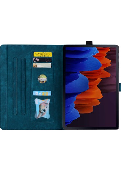 Samsung Galaxy Tab S9 Fe Plus Deri Tablet Kılıfı Kart Yuvaları Kapağı (Yurt Dışından)