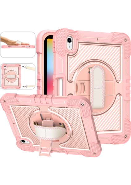 iPad 10.9 (2022) Kickstand Düşmeyi Önleyici Askılı Tablet Kılıfı (Yurt Dışından) fiyatları