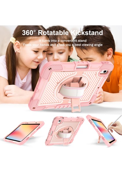 iPad 10.9 (2022) Kickstand Düşmeyi Önleyici Askılı Tablet Kılıfı (Yurt Dışından) indirimleri