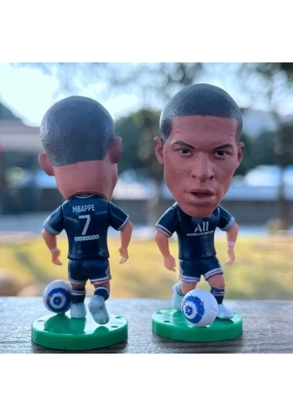 Futbol Yıldız Figürü Pvc Koleksiyon Modeli 6.5cm Mini Futbol Oyuncu Heykelcik Oyuncaklar Hediyelik Eşya Hayranları Için (Kylian Mbappe)