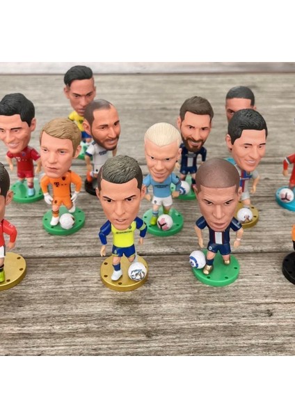 Futbol Yıldız Figürü Pvc Koleksiyon Modeli 6.5cm Mini Futbol Oyuncu Heykelcik Oyuncaklar Hediyelik Eşya Hayranları Için (Kylian Mbappe)