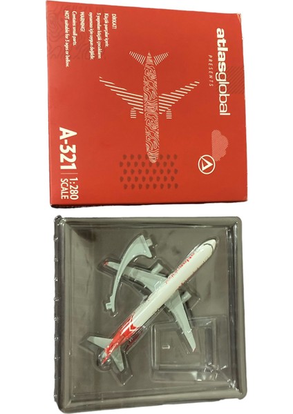 Maket Uçak Atlasjet Lisanslı - A321 1:280 Model Metal Uçak A-321 1:280