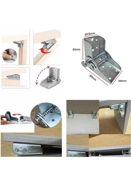Katlanır Masa Ayağı Aparatı - 4 Adet