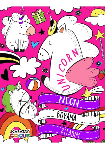 Neon Boyama Serisi Çiftlik - Dinozor - Flamingo - Lama - Okyanus - Orman - Prenses - Unicorn 8'li Set