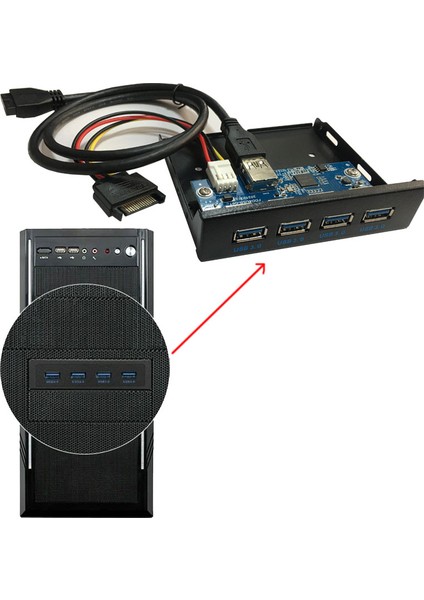 USB 3.0 Çoklayıcı Hub Ön Panel Front Panel USB 3.0 20 Pin Çoklayıcı