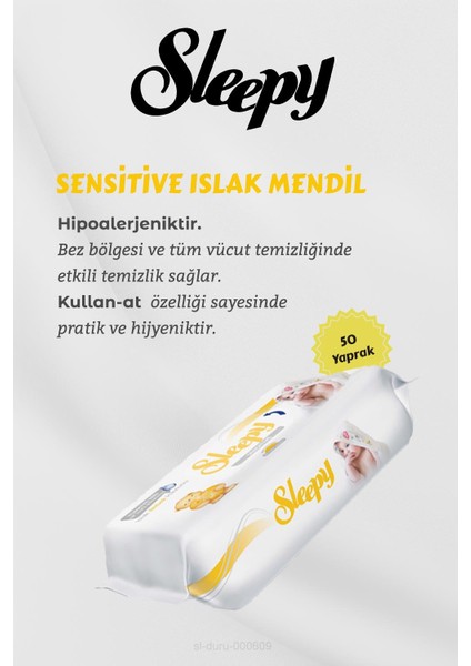 Sensitive Islak Mendil 7 Al 6 Öde 50 Yaprak ve Bebek Temizleme Pamuğu