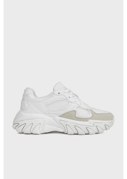 Norina Logolu Kalın Tabanı Sneaker Ayakkabı FLJNORELE12 Kadın Ayakkabı Fljnor ELE12 Whıte
