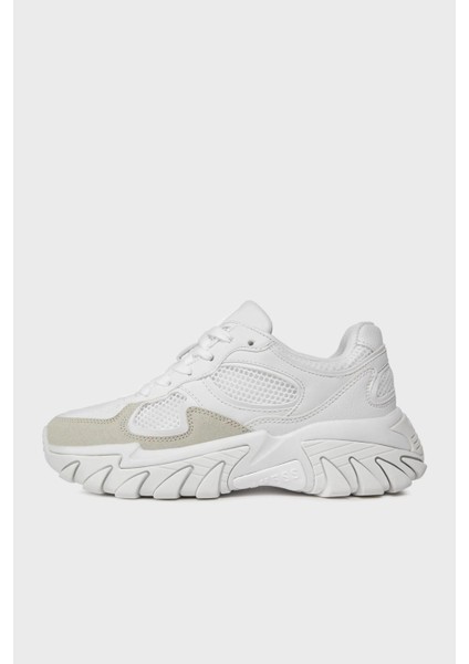 Norina Logolu Kalın Tabanı Sneaker Ayakkabı FLJNORELE12 Kadın Ayakkabı Fljnor ELE12 Whıte