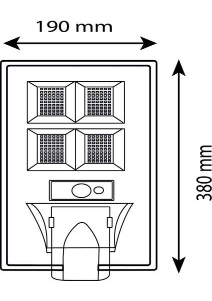 Solar Sokak Armatürü 200W Noas