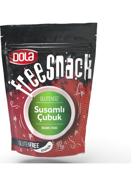 Glutensiz Free Snack Susamlı Çubuk Kraker 80 gr