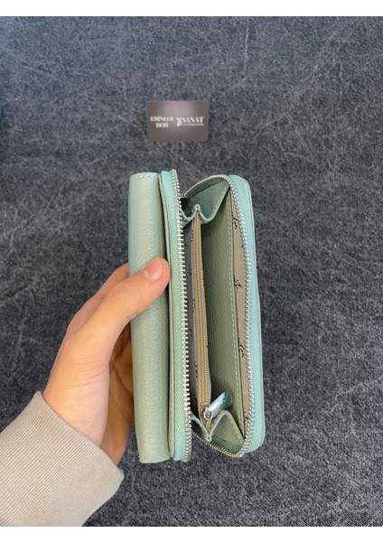SL-2238 Deri Çok Kartlıklı ve Fermuarlı Cüzdan (16,5 Cm/9cm) Sanat Leather