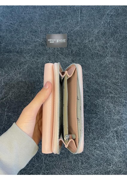 SL-2238 Deri Çok Kartlıklı ve Fermuarlı Cüzdan (16,5 Cm/9cm) Sanat Leather