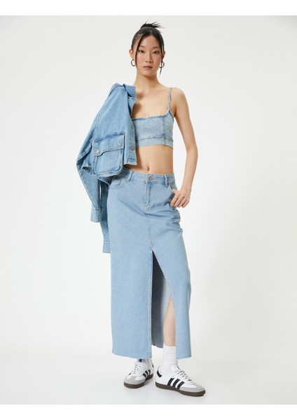 Midi Jean Skirt