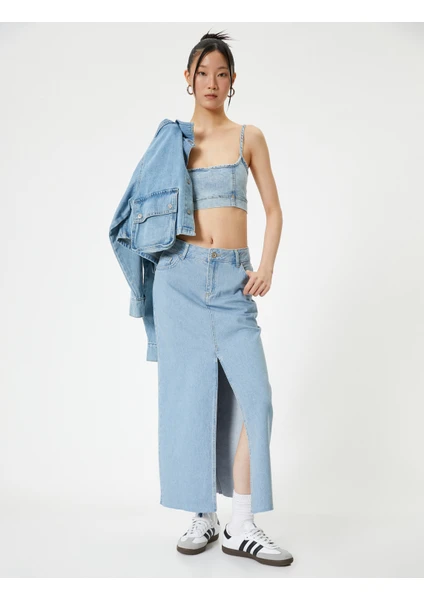 Midi Jean Skirt