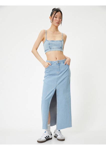 Midi Jean Skirt