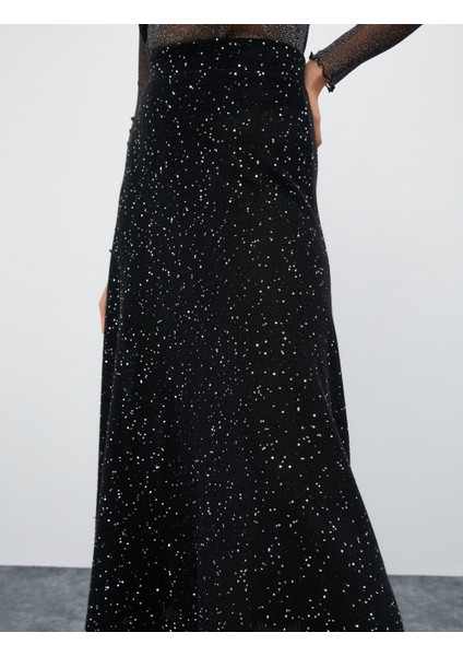 Melis Ağazat x Koton Payetli Kloş Midi Etek indirimleri