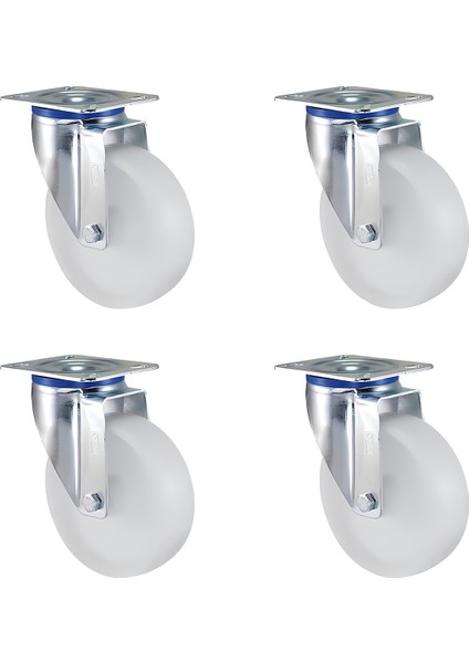 Poliamid Kemik 4'lü Döner Tekerlek - 80 mm Çap