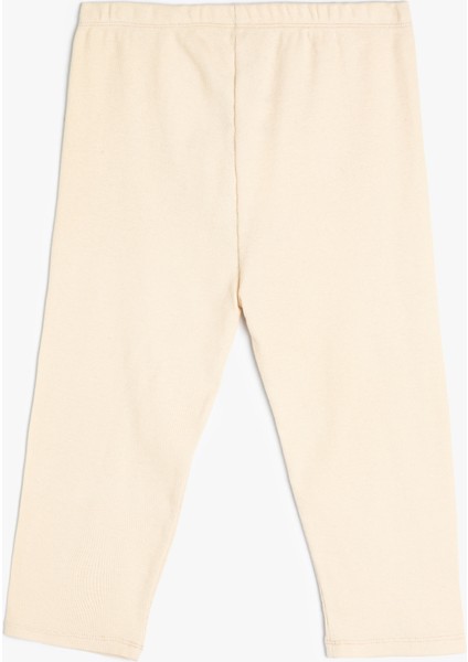 Basic Tayt Beli Lastikli Ribanalı Pamuklu