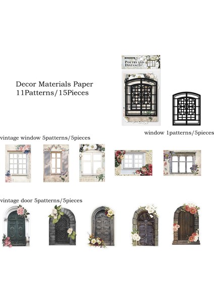 F Tarzı Nedıe Ack Vintage Malzemeler Kağıt Yaratıcı Kapı Pencere Dekor Önemsiz Dergisi Sanat Kolaj Kırtasiye Dıy Srapbooking Kağıdı (Yurt Dışından)