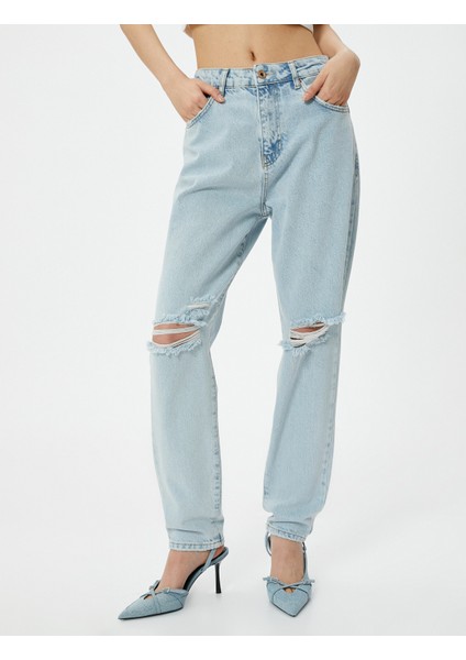 Rahat Kesim Yüksek Bel Kot Pantolon - Mom Jeans modelleri