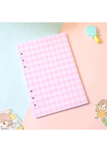 Pembe Tarzı A7 A5 A6 A7 Siyah Zanaat Beyaz Gevşek Yaprak Defter Dolum Spiral Ciltleyici Iç Sayfa Çizgi Nokta Izgara Iç Kağıt Kırtasiye (Yurt Dışından)