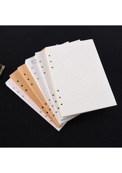 NO.2023 Tarzı A6 A5 A6 A7 Siyah Zanaat Beyaz Gevşek Yaprak Defter Dolum Spiral Ciltleyici Iç Sayfa Çizgi Nokta Izgara Iç Kağıt Kırtasiye (Yurt Dışından)