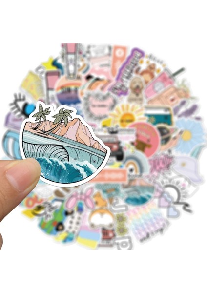VSCO11-50PCS Tarzı Pcs Paketi Sevimli Karikatür Kawaii Etiket Vintage Çıkartmalar Kırtasiye Güzel El Hesabı Dizüstü Estetik Kız Dizüstü Bilgisayar (Yurt Dışından) fırsatları