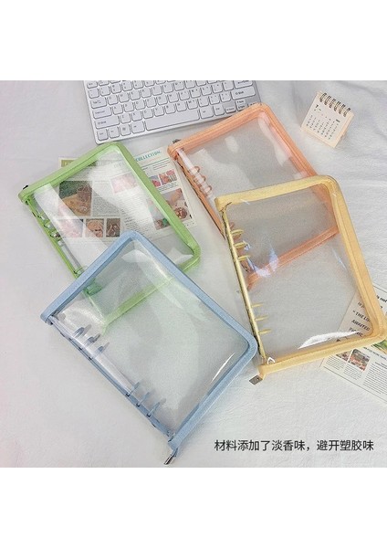 Beyaz Stil A5 A5 A6 Fermuar Bağlayıcı Fotoğraf Kartı Koleksiyonu Kitap Kartpostal Organizatör Günlüğü Dizüstü Okul Kırtasiye (Yurt Dışından) fırsatları