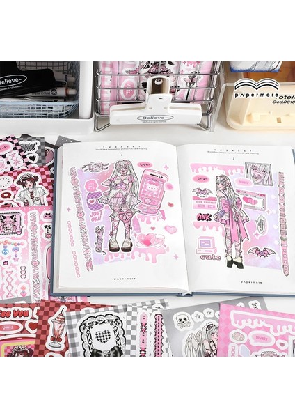 Bir Stil Çıkartmalar Kitap Karikatür Kız Japon Tarzı Dekoratif Çıkartma Mühür Dıy Günlüğü Planlayıcısı Karalama Defteri Albümü Okul Malzemeleri Kırtasiye (Yurt Dışından) fırsatları