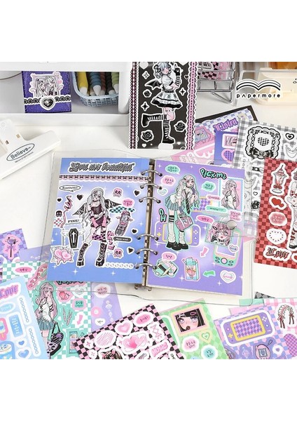 Bir Stil Çıkartmalar Kitap Karikatür Kız Japon Tarzı Dekoratif Çıkartma Mühür Dıy Günlüğü Planlayıcısı Karalama Defteri Albümü Okul Malzemeleri Kırtasiye (Yurt Dışından) indirimleri